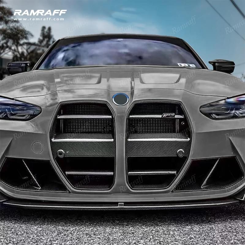 BMW M3/M4 G80/G82 ramraff Dry carbon fiber grille ST Style medium grill 