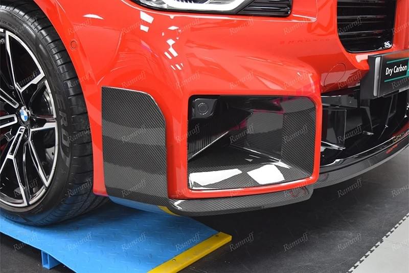 BMW G87 M2 2023 24 MP Style Front Body Kit Real Dry Carbon Car Bumper Spoiler Diffuser Splitter 