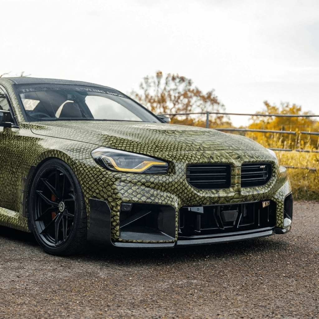 BMW M2 G87 Dry Carbon Fiber Lower Front Grille Mesh | Performance Aero Bumper Trim Upgrade RAMRAFF
