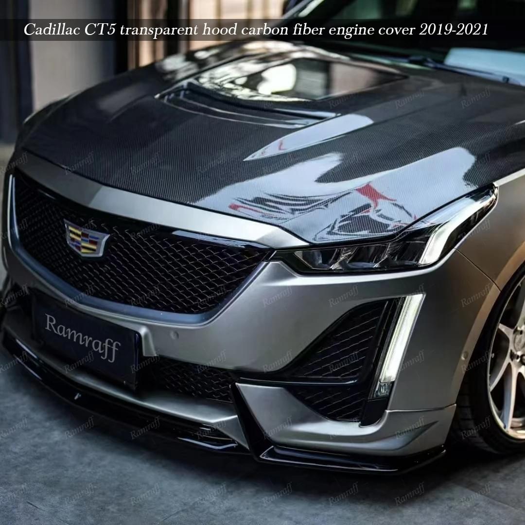 Кадиллак Cadillac CT5 Transparent Hood Carbon Fiber Engine Cover 2019-2021