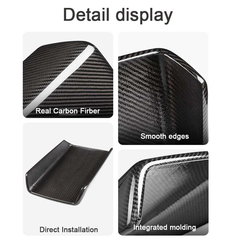 ramraff Dry Carbon Fiber Interior Armrest Box Cover for Tesla Model 3 Y S X Central Carbon Control 