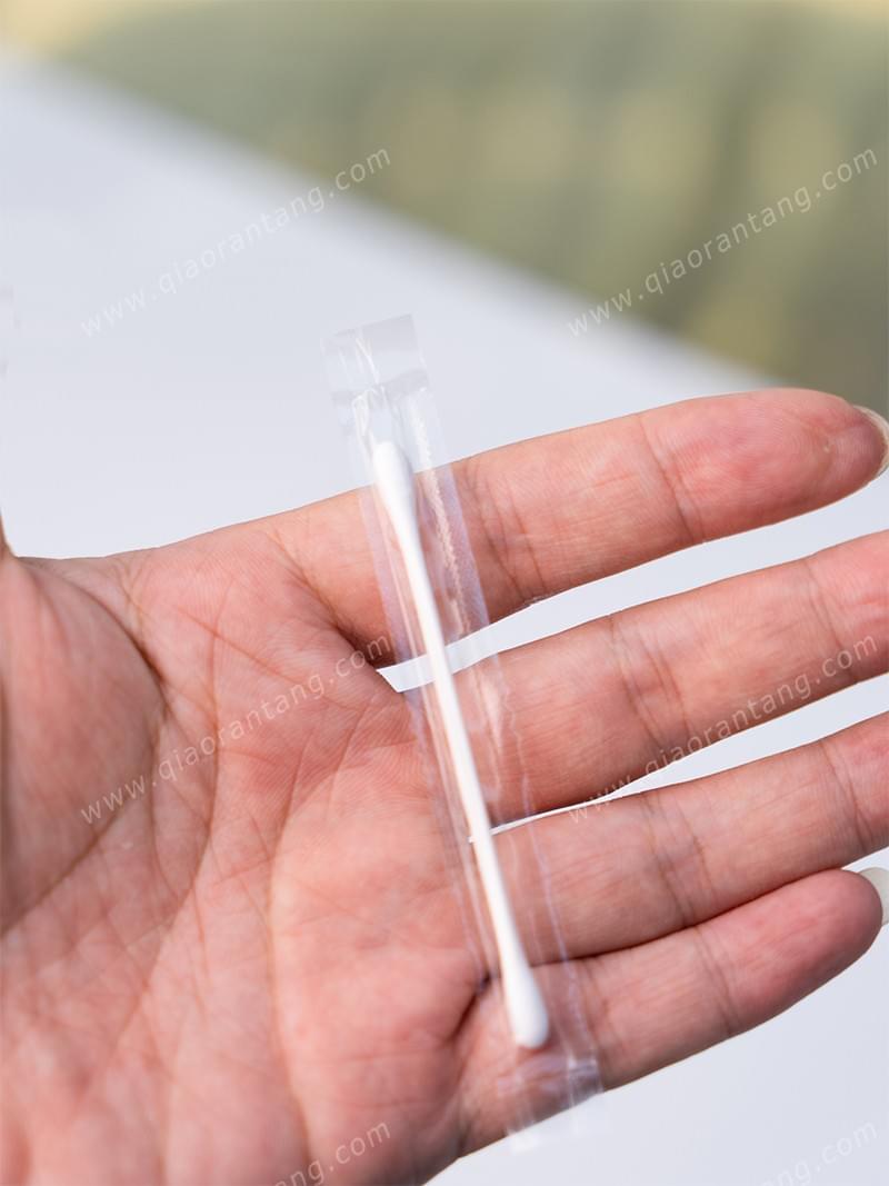 Cotton Swab Individually Wrapped, 200 Count Natural Cotton Buds, Double Tipped Cotton Tips for Ear