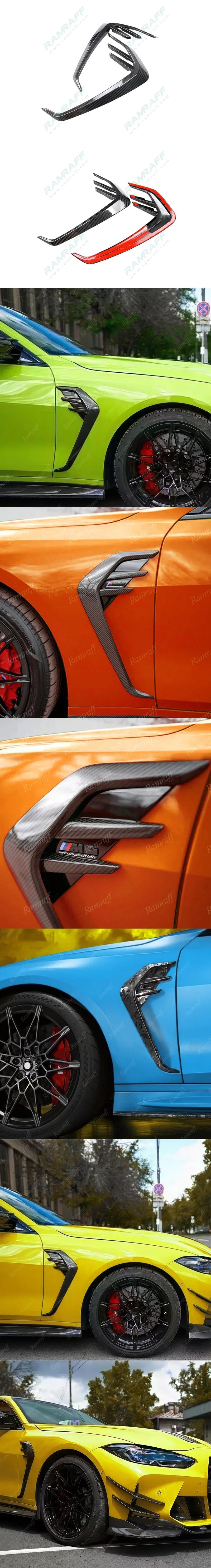 BMW M3/M4 G80/G82 Dry carbon fiber AC fender air knife/Воздушный нож для крыла из сухого углеродного