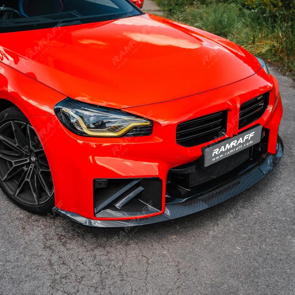 BMW M2 G87 Carbon Fiber Front Bumper Air Inlet/Entrada de aire del parachoques delantero de carbono 