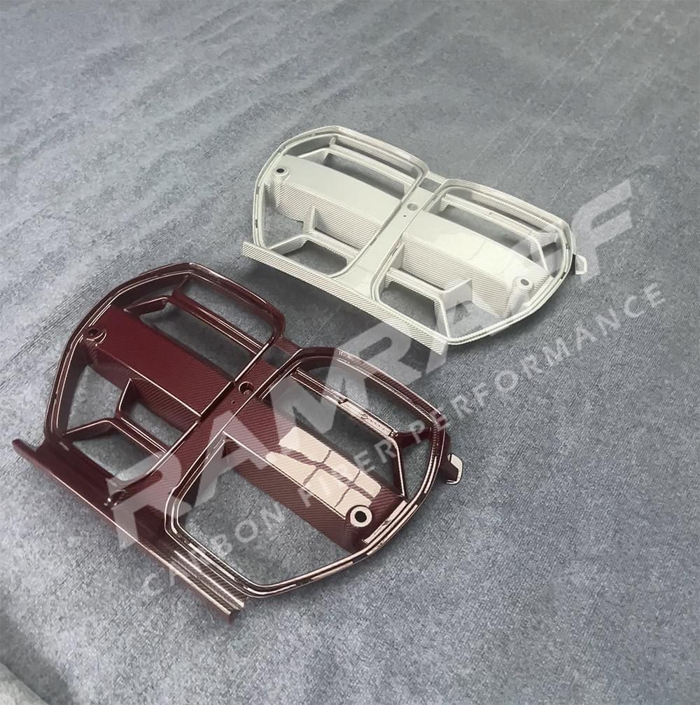 Silver Dry Carbon Fiber Front Grille for BMW G80 M3 & G82/G83 M4 (2021+)