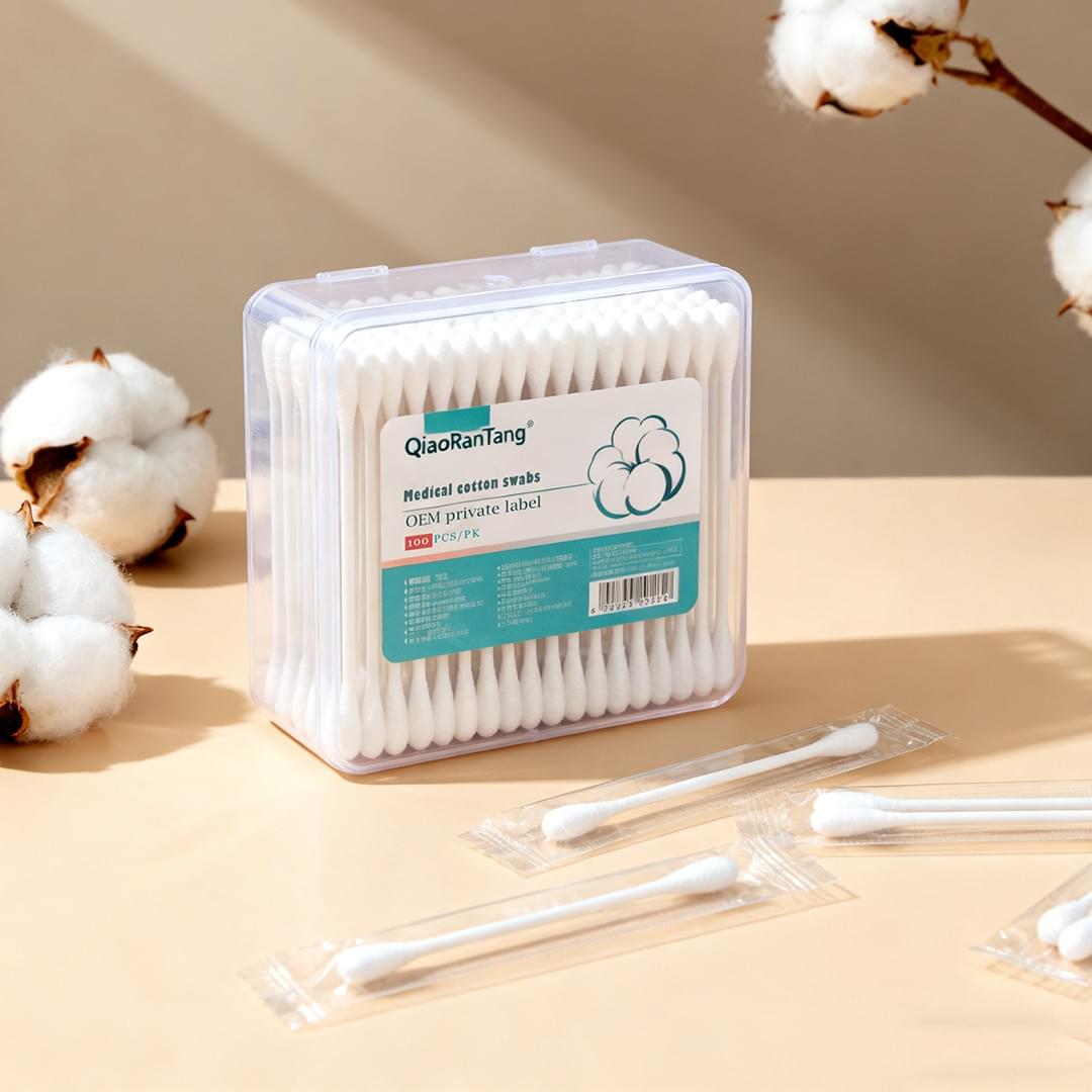 OEM private label Medical cotton swabs