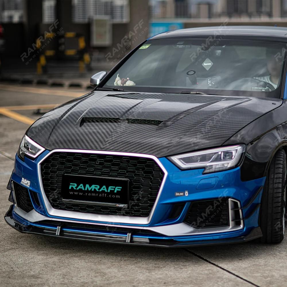 AUDI RS3 Dry carbon fiber front lip/Labio delantero de fibra de carbono seco para AUDI RS3