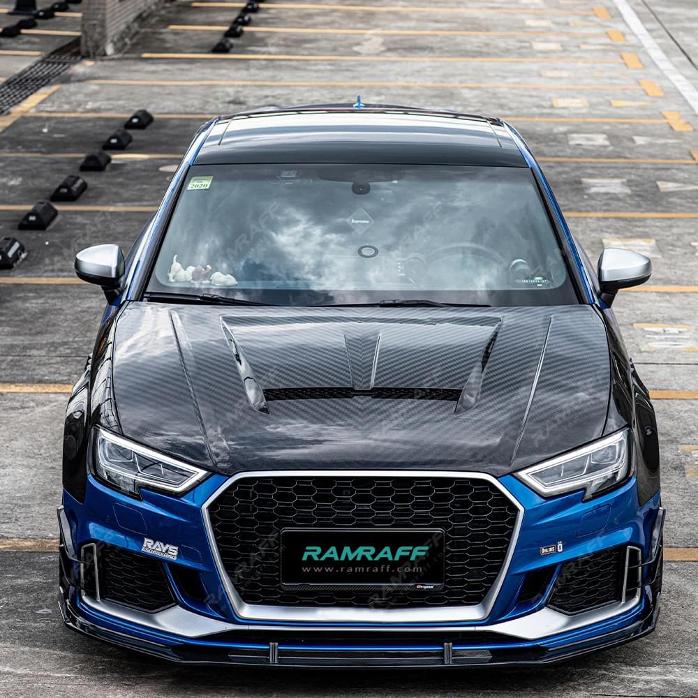 AUDI RS3 Dry carbon fiber front lip/Labio delantero de fibra de carbono seco para AUDI RS3