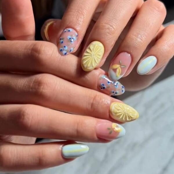 summer nails 2026 - sea theme nails