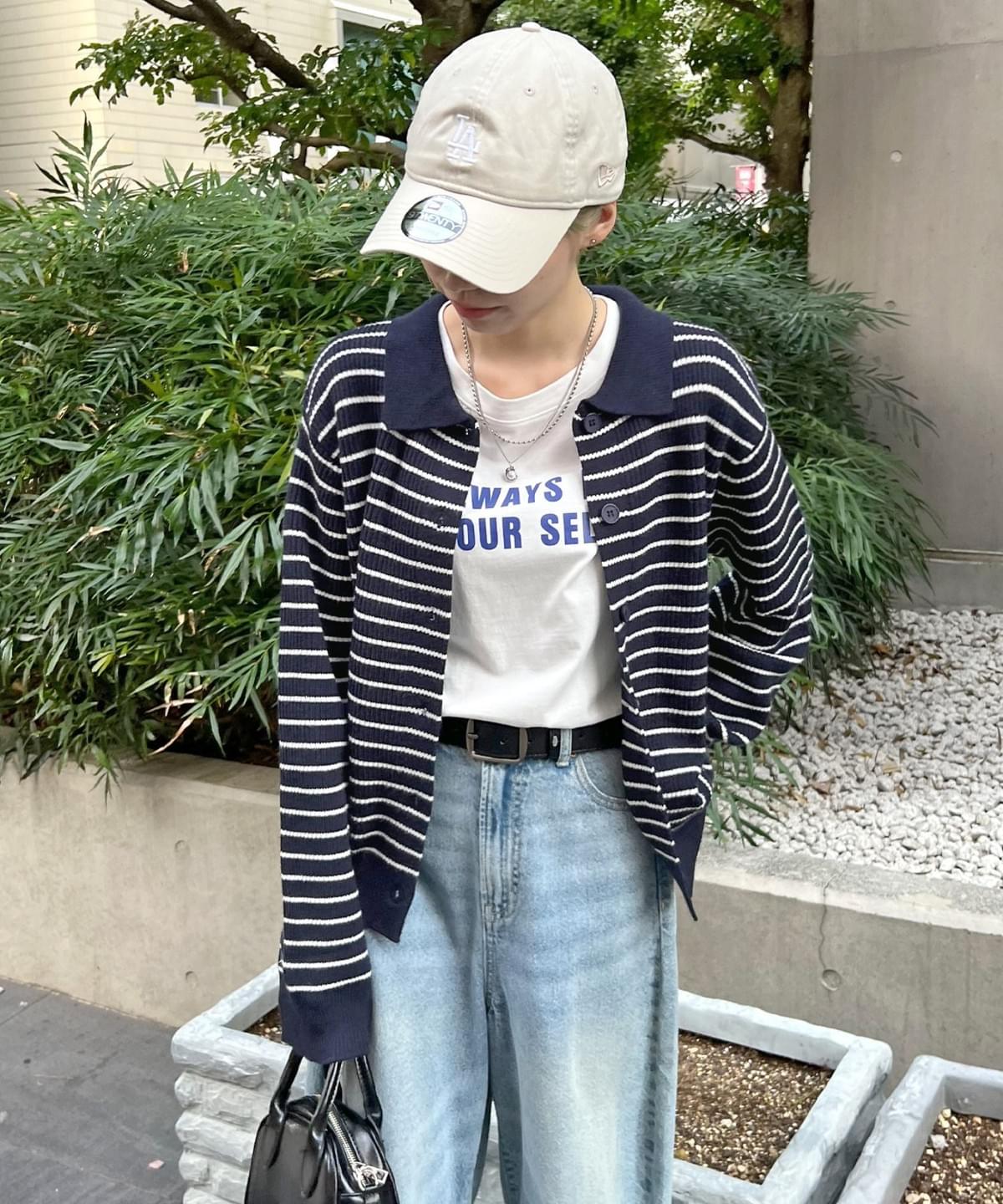 LC26AW04 柔軟翻領針織間紋兩著小外套