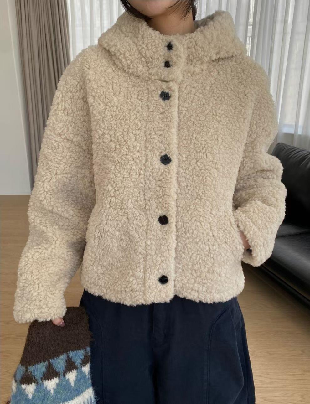 LC26AW34 熊寶寶羊羔毛連帽保暖外套