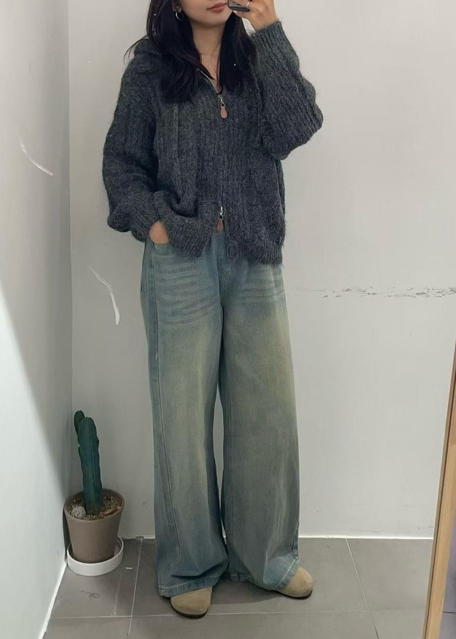 LC26AW25 懷舊感刷白牛仔闊褲