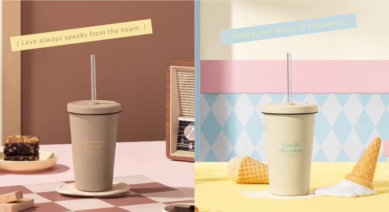 LilyCC x 台灣良杯製所團購 - 冰淇淋陶瓷層吸管杯550ml