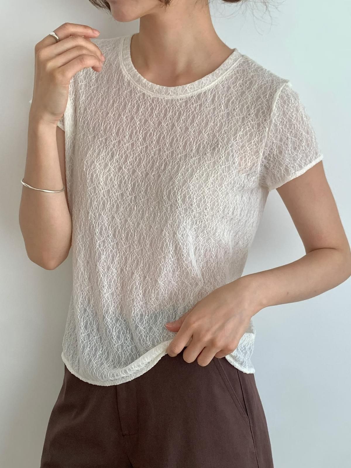 260719 福利品 百搭lace打底top 
