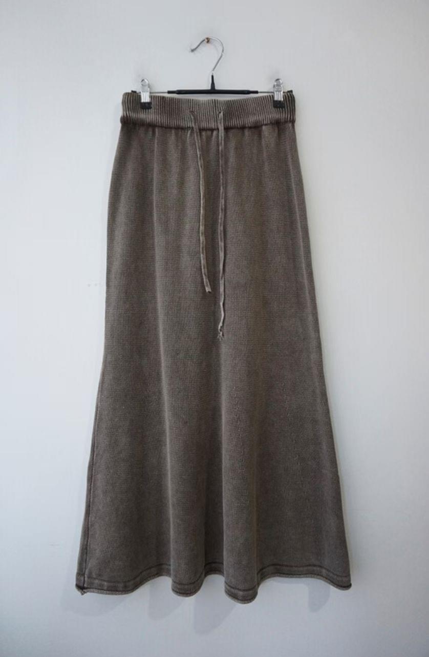 LCSS2611 仿牛仔絨布垂墜感長裙