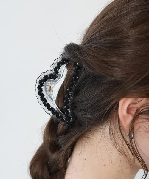 ACC0701 心型蕾絲抓夾