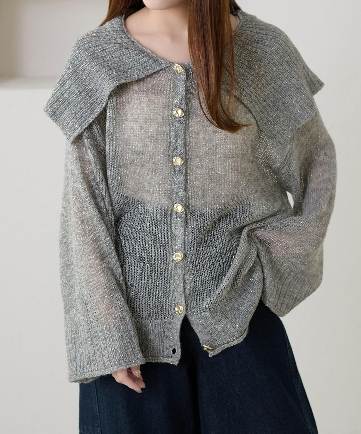 LCSS2639 Blink Blink糖霜霧色透膚外套top