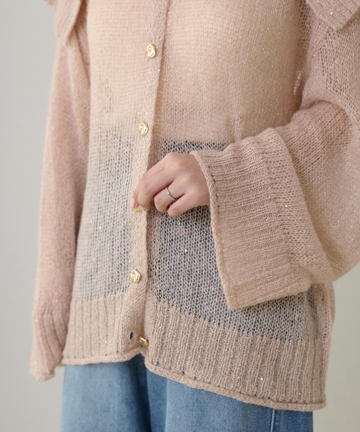 LCSS2639 Blink Blink糖霜霧色透膚外套top