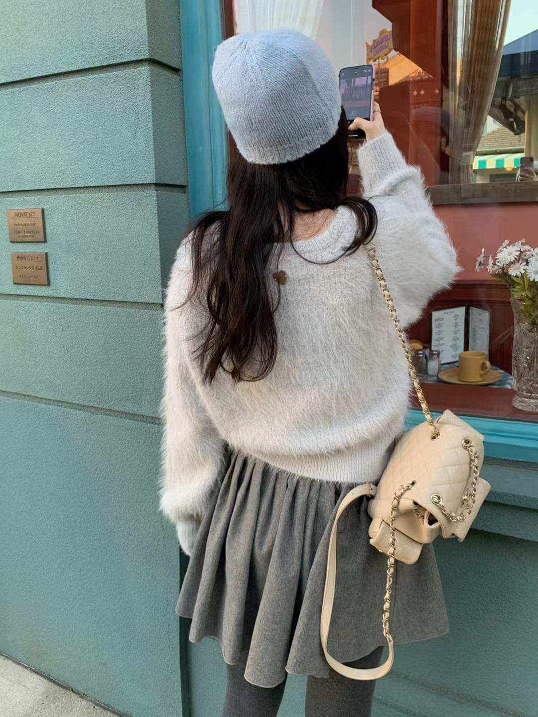 LC26AW16 法式抓皺短傘裙