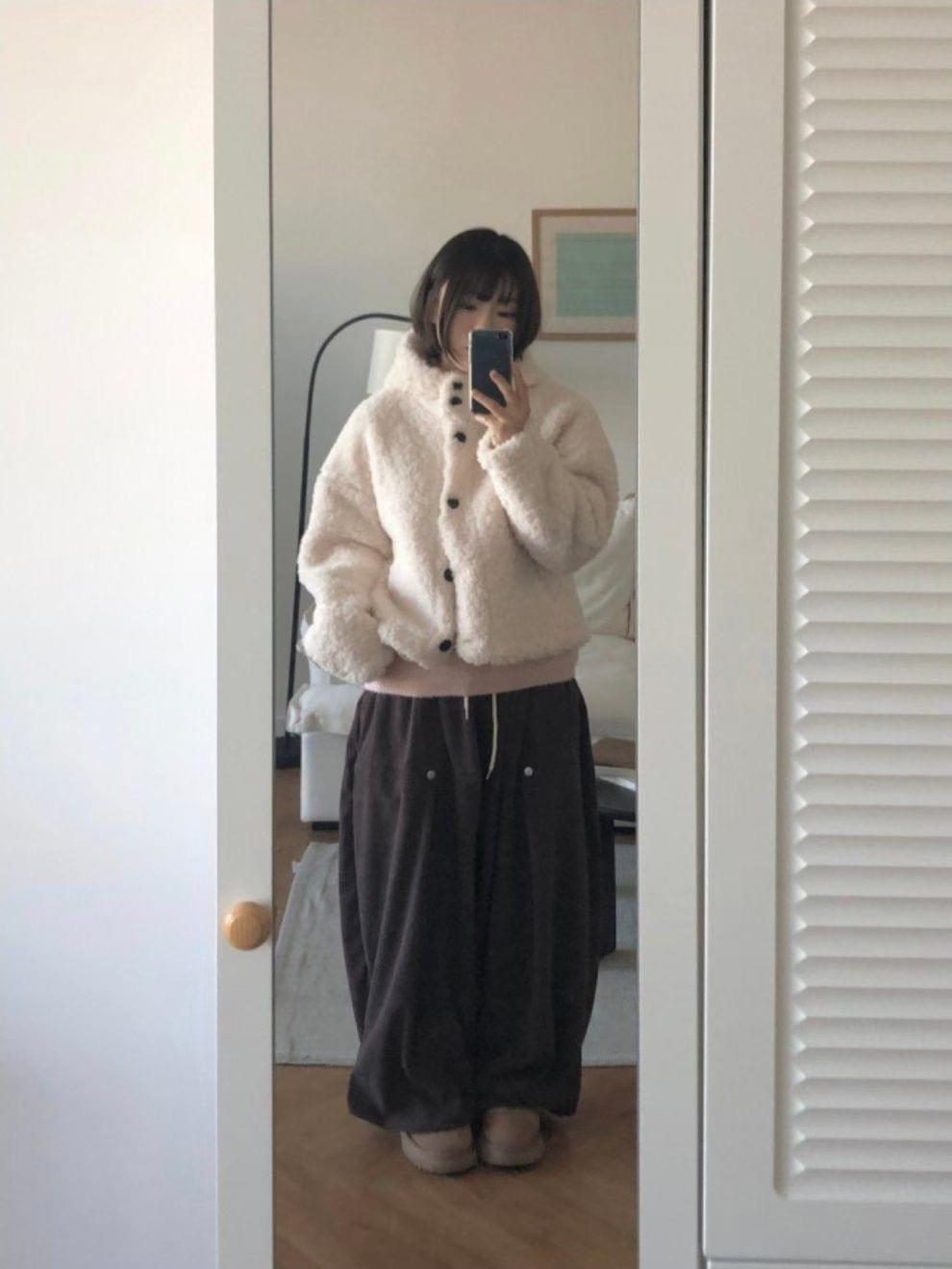 LC26AW34 熊寶寶羊羔毛連帽保暖外套