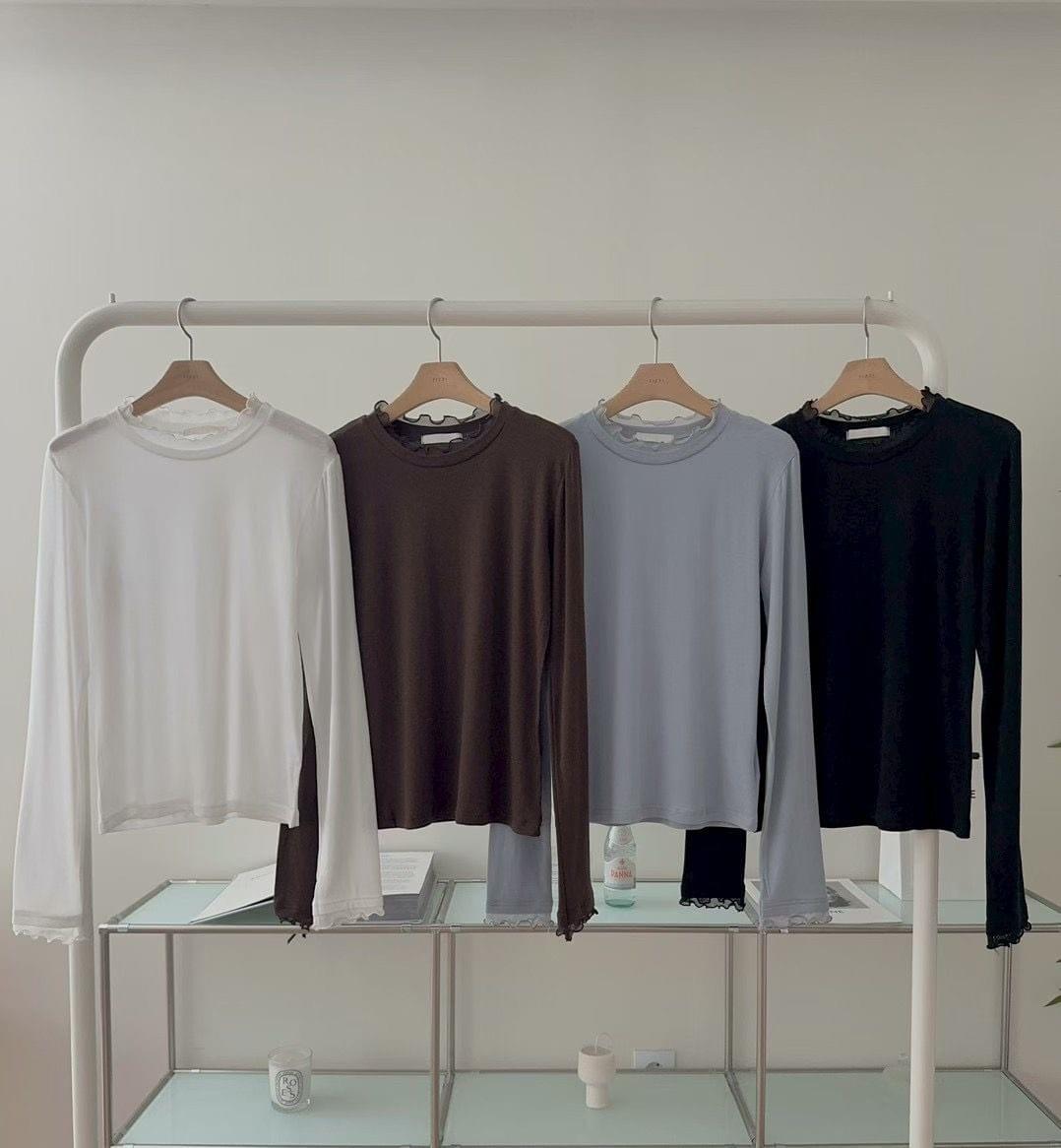 LC2539 捲捲邊內搭top