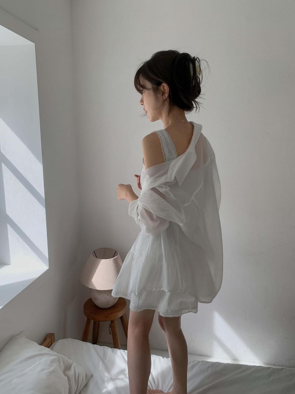 260708 抗拒不了的慵懶天絲皺皺襯衫