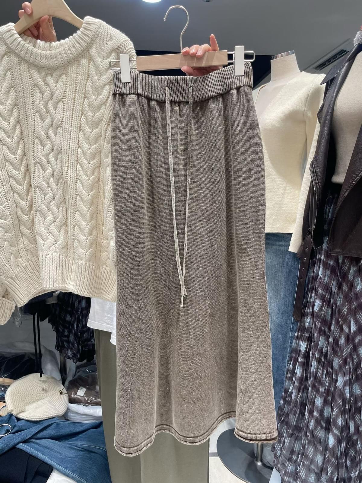 LCSS2611 仿牛仔絨布垂墜感長裙