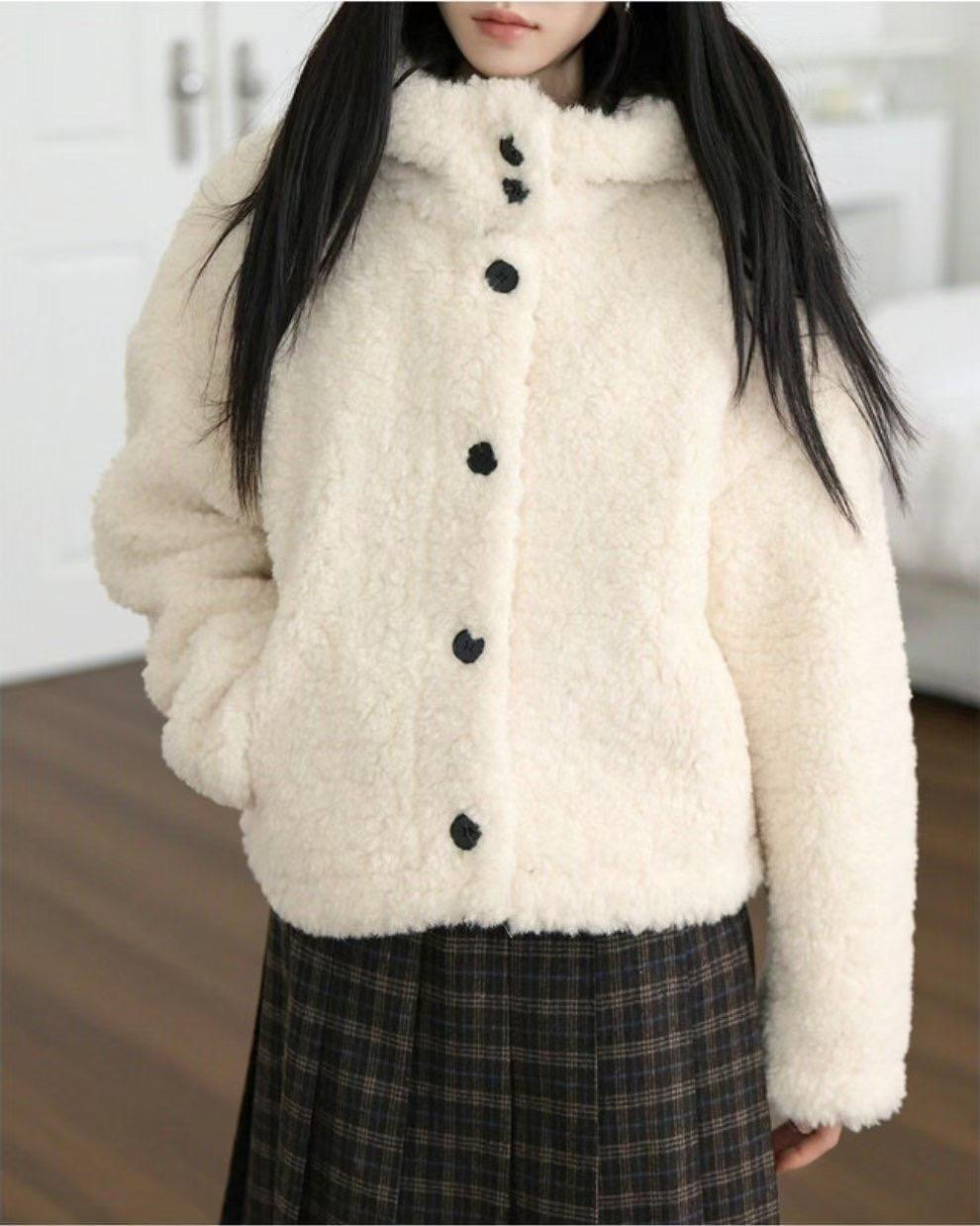 LC26AW34 熊寶寶羊羔毛連帽保暖外套