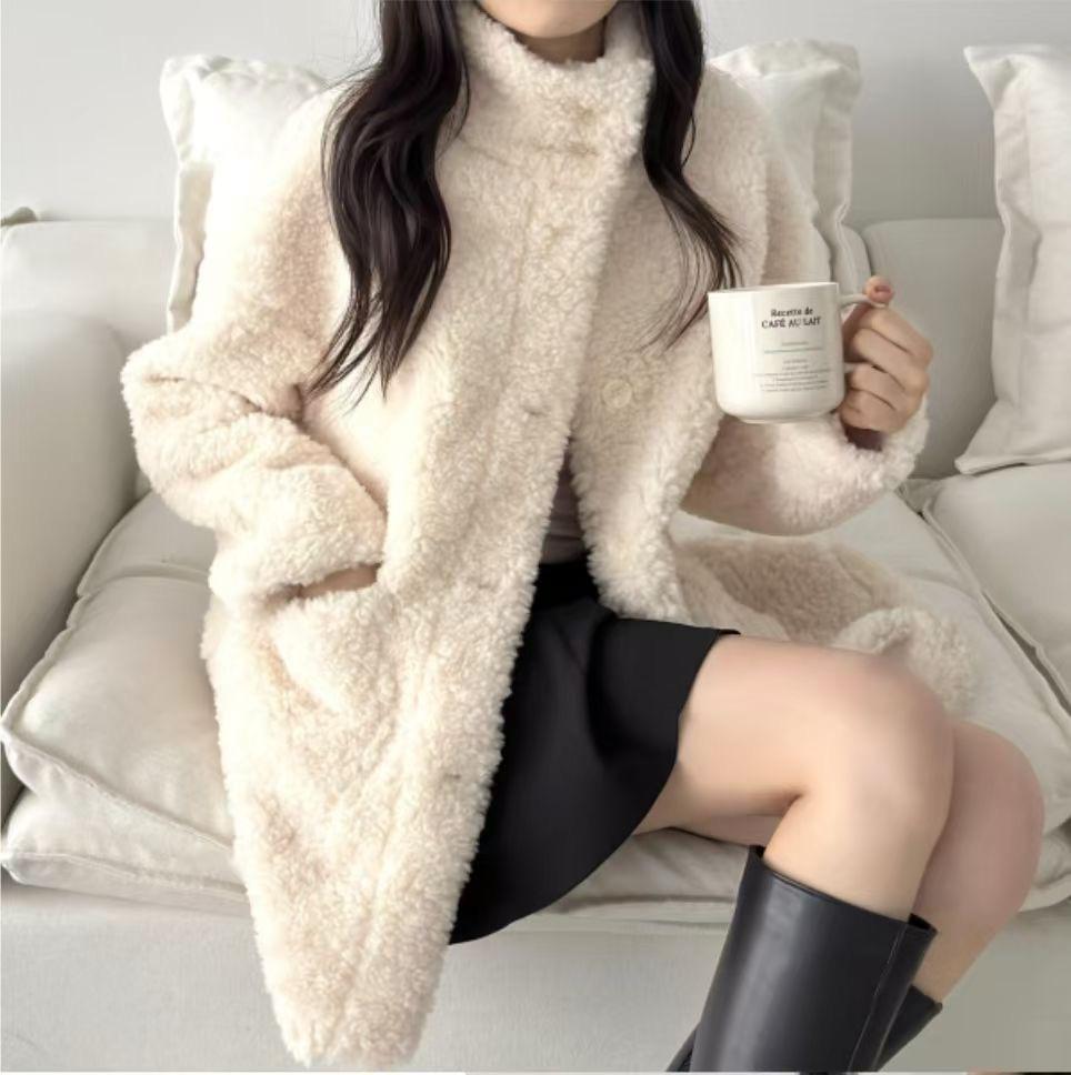 LC26AW35 熊寶寶羊羔毛長身口袋外套