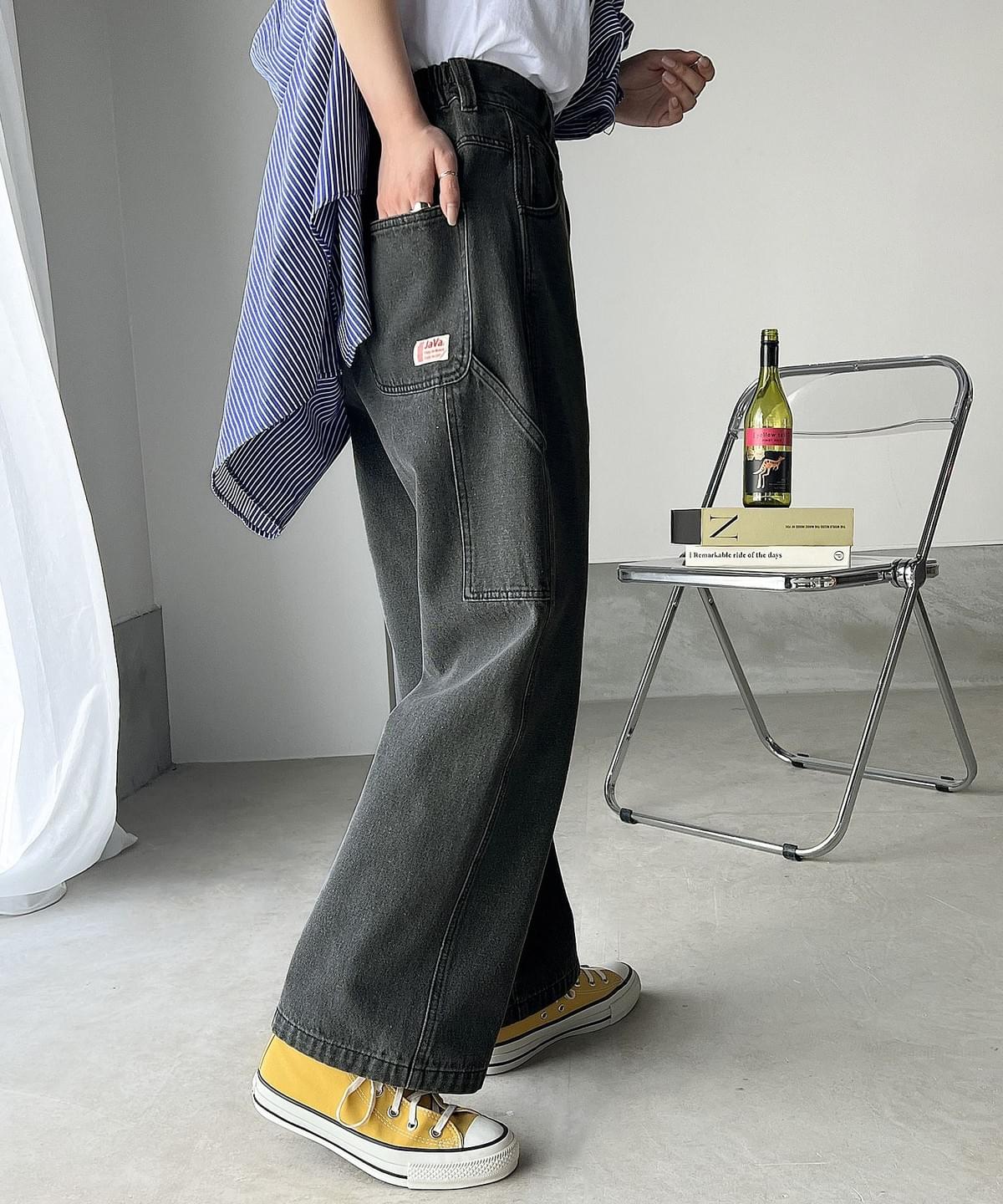 LCSS2626 日牌個性設計寬褲