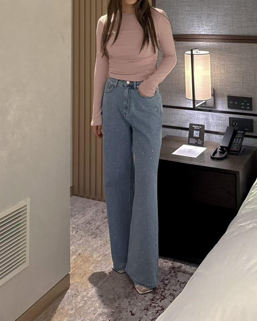 LC26AW21 巨美!施華洛奇石bling bling 牛仔褲