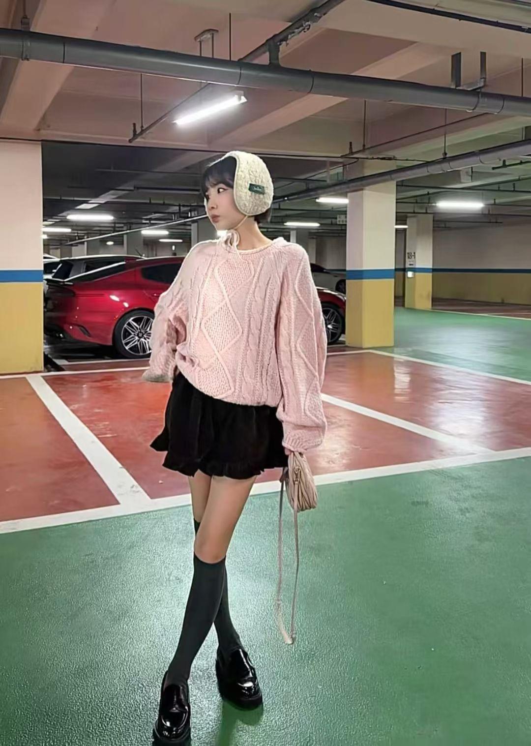 LCSS2616 法式甜奶油荷葉燈芯絨短褲