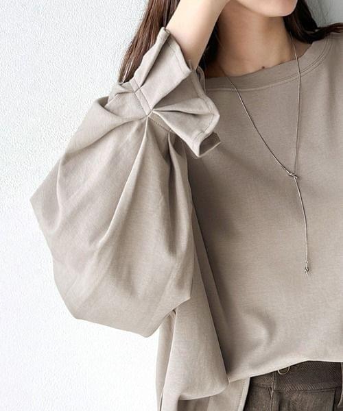 LCSS2636 棉質手袖皺褶設計上衣