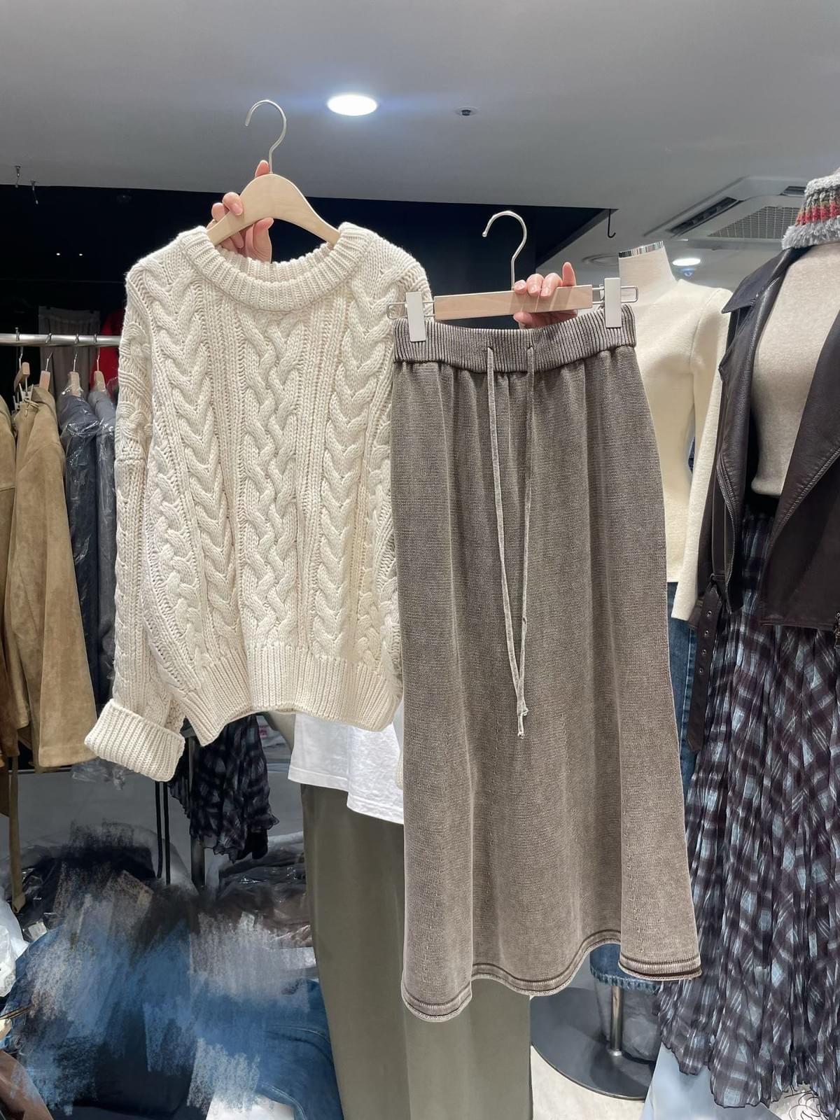 LCSS2611 仿牛仔絨布垂墜感長裙