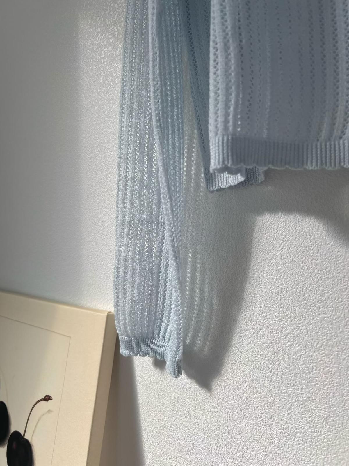 260522 鏤空織紋綁帶薄身小外套