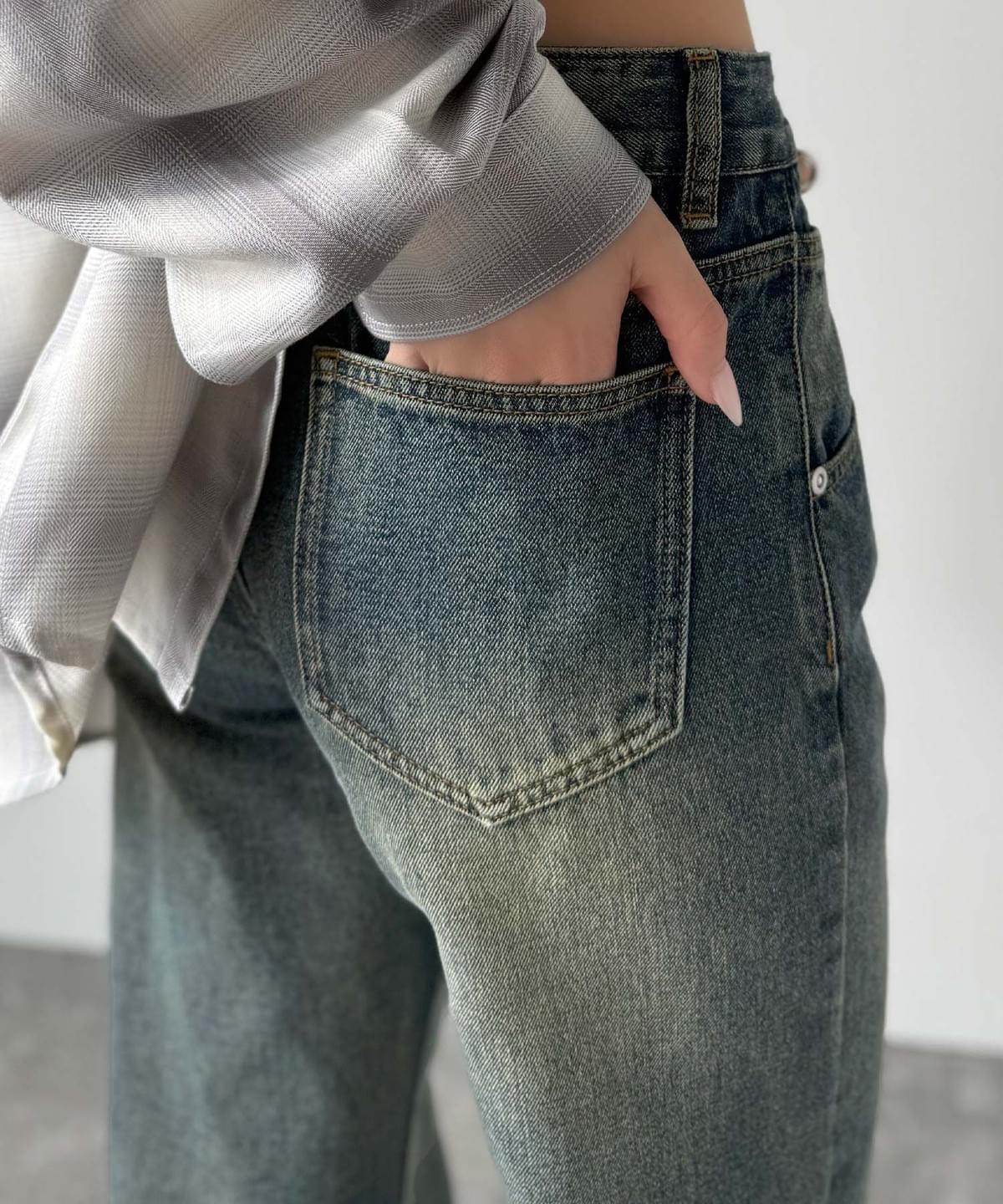 LCSS2637 斜紋流蘇設計復古牛仔喇叭褲