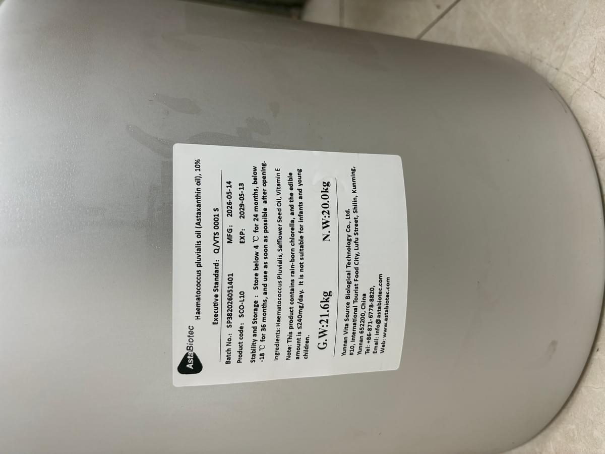 10% Haematococcus Pluvialis Astaxanthin Oil