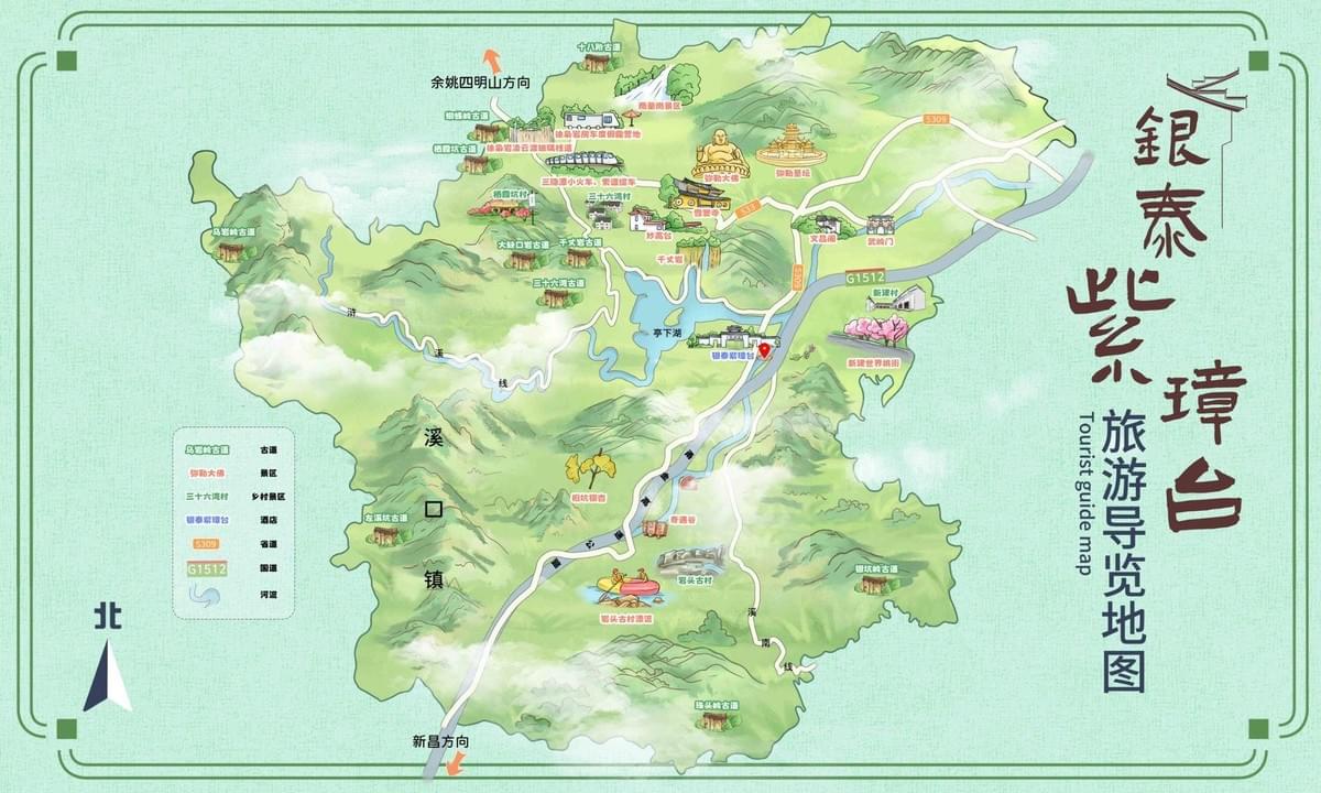 Town Tourism Hand-Drawn Map | Drawing Process