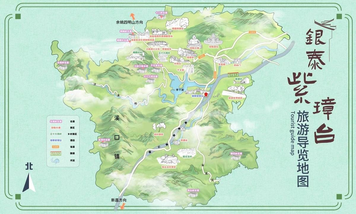 Town Tourism Hand-Drawn Map | Drawing Process