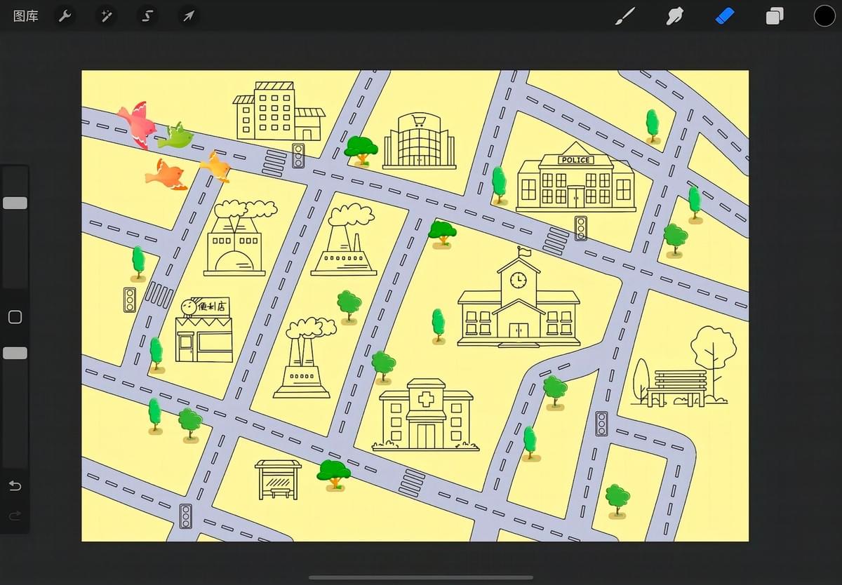 How to Create a Hand-Drawn Map of Community Street