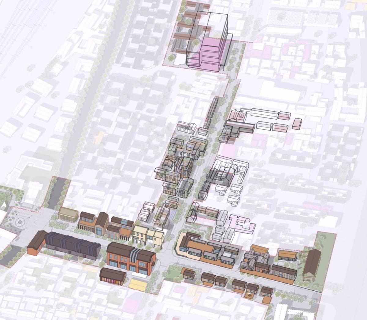 Cultural District Hand-Drawn Map | Drawing Process