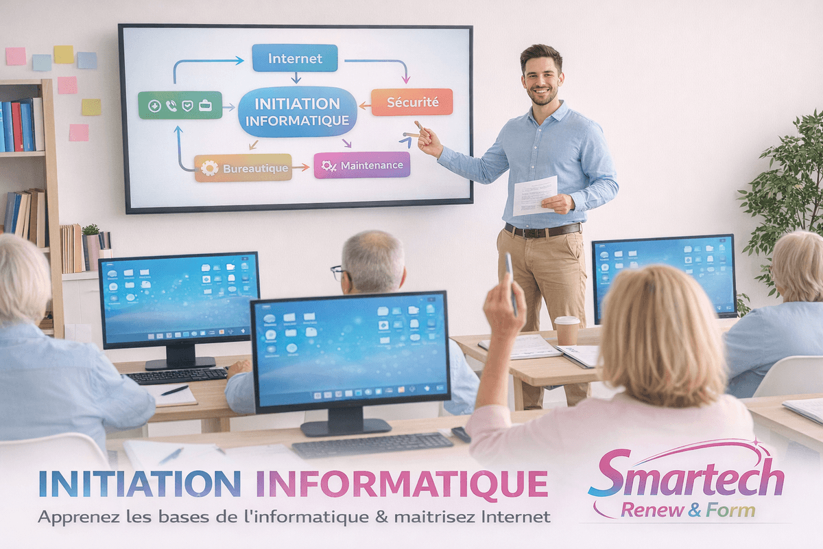 Discover Our High-Tech Refurbished Products Smartech – Renew & Form proposes the sale of high-tech products as new, refurbished, or second-hand, as well as training services for computer initiation.