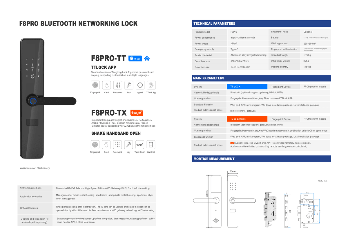 F8PRO Bluetooth Smart Lock