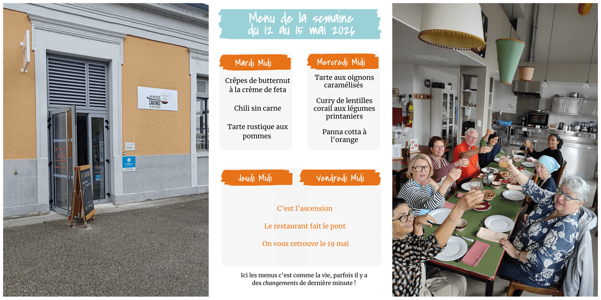 Ambiance aux petites cantines, Menu de la semaine, Croques légumes