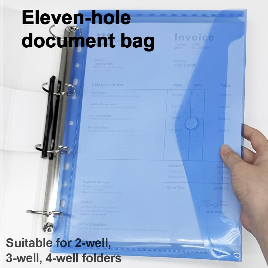 11-hole Velcro document bag/HJ-2511
