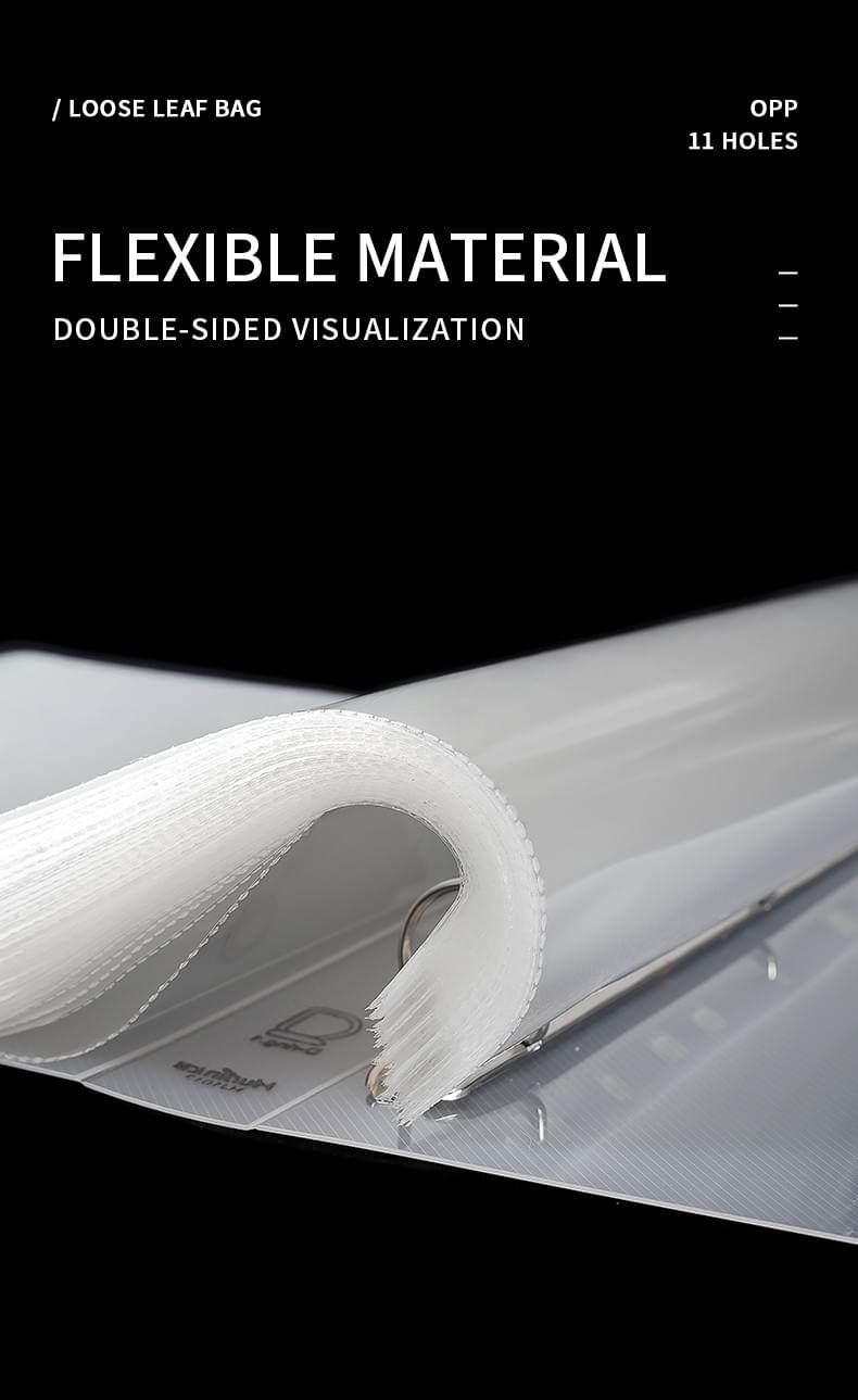 Wholesale A3/A4 OPP Plastics Waterproof Punch Pocket Clear Sheet Protector 11 Hole Transparent Sheet