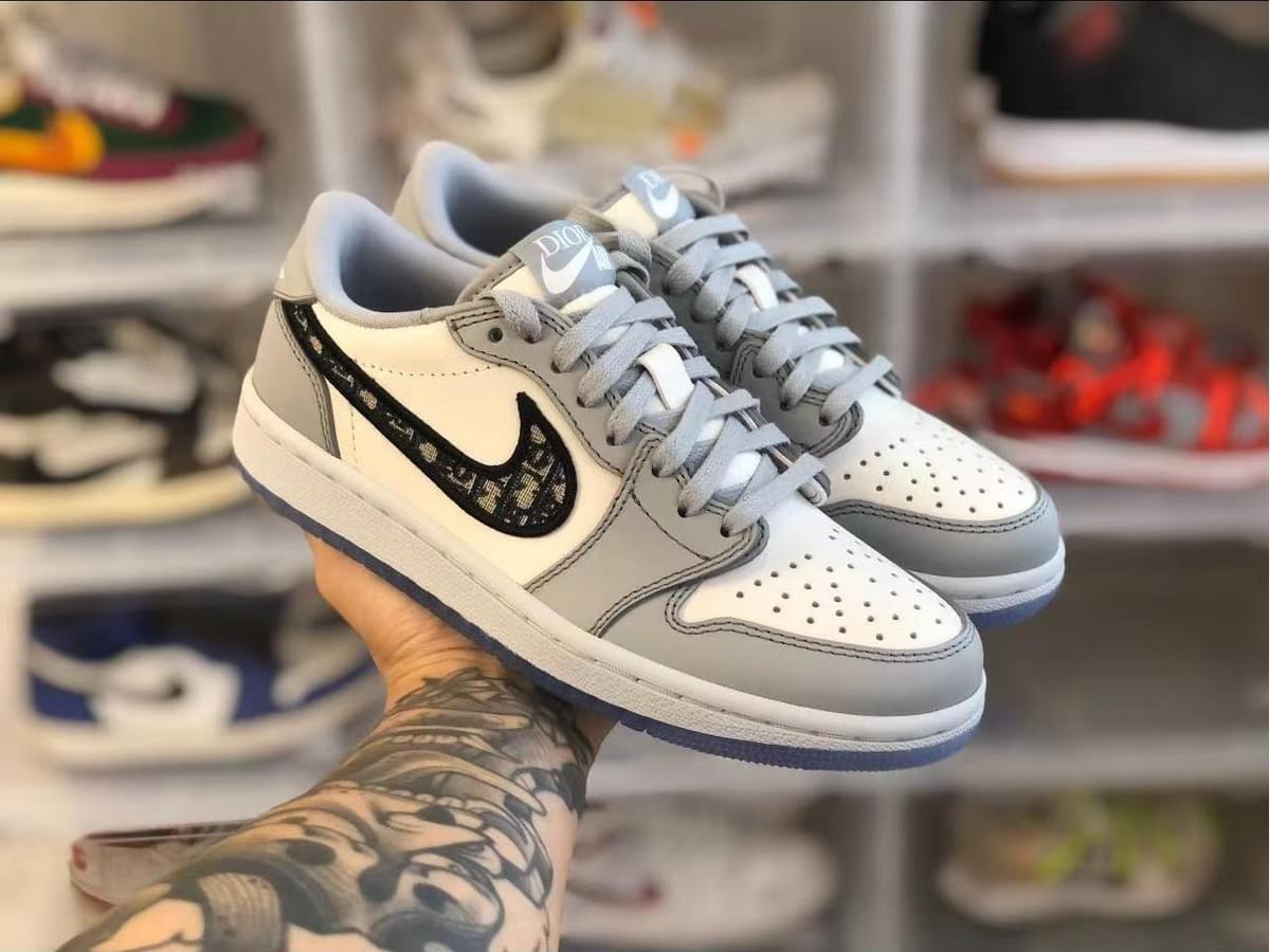 DIOR x Jordan Air Jordan 1 High Og 'White Wolf Grey'  1