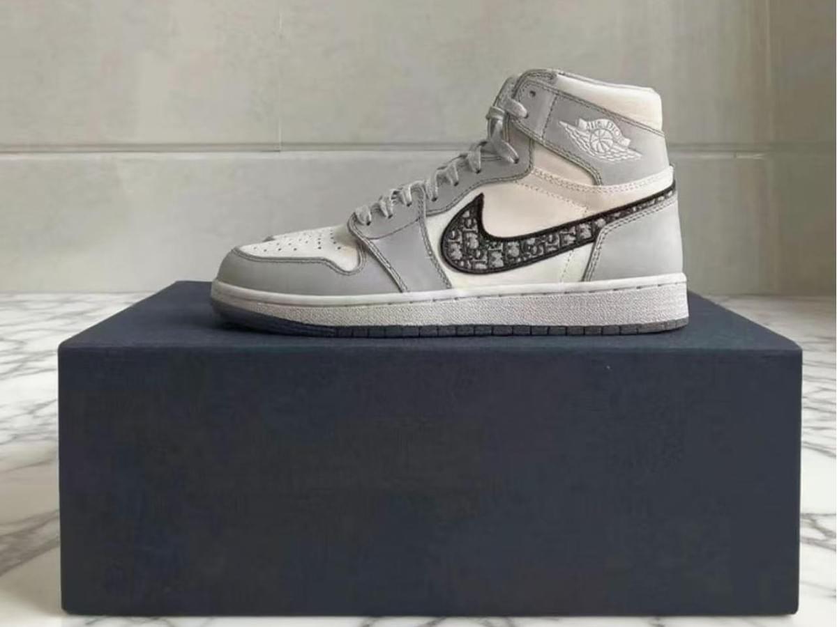 DIOR x Jordan Air Jordan 1 High Og 'White Wolf Grey' 