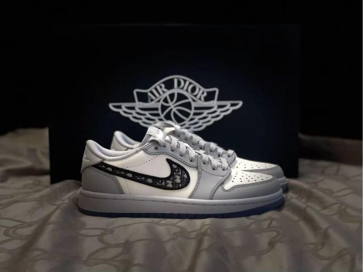 DIOR x Jordan Air Jordan 1 High Og 'White Wolf Grey'  1