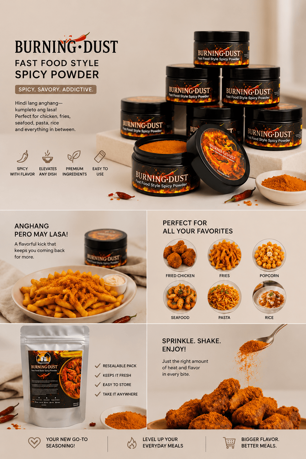 Burning Dust - Fast Food Style Spicy Powder (ORIGINAL FLAVOR)
